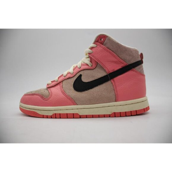 Nike Dunk High Women's Size 6 “Hoops Pack” Pink Leather Suede Shoes DX3359-600 - Picture 4 of 8